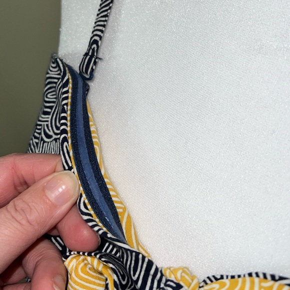 Odille Sweetheart Bow Tie Tank Top Womens 8 Anthropologie Peplum Pleats Side Zip - Picture 3 of 7